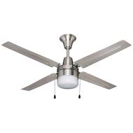 Craftmade Litex E-UB48BC4C1 Urbana 48-Inch Ceiling Fan with Four Brushed Chrome Blades and Single Light Kit with frosted Glass