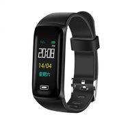 Sontakukou M5Plus Sports Modes Bluetooth Bracelet Smartwatch Full-Color Screen Fitness Tracker Sedentary Reminder Anti-Loss Alert Remote Camera Waterproof for Android iOS System Black Frame
