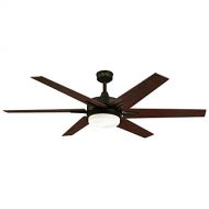 Westinghouse 7207800 Cayuga 60-Inch Oil Rubbed Bronze Indoor Ceiling Fan, Dimmable LED Light Kit with Opal Frosted Glass, Remote Control Included