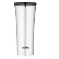 Thermos 16 Ounce Vacuum Insulated Travel Mug, Steel/Black