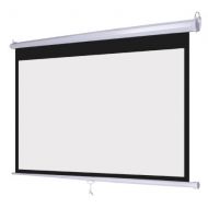Generic Manual Pull Down Projector White Screen 92-in Diagonal 16:9 80” x 45” View Area Wall Ceiling Installation Design Mount Easy Operation Self-Lock Projection Heavy Duty