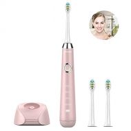 SANOTO Sonic Electric Toothbrush,Sanoto IPX7 Waterproof Wireless Rechargeable Toothbrush with 2 Replacement...