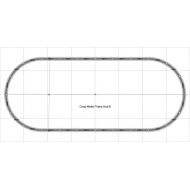 Oval 06 Bachmann 38 X 92 HO Scale E-Z Track With Gray Roadbed and Nickel Silver Rails Train Set