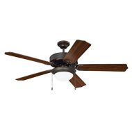 Craftmade K11296 Pro Energy Star 209 52 Ceiling Fan with LED Lights and Pull Chain, Aged Bronze Brushed