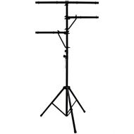 American Sound Connection ASC Pro Audio Mobile DJ Light Stand Multi Arm Lighting T Bar Portable Tripod up to 12 Foot Height