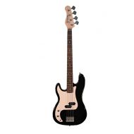 Directly Cheap Full Size 4 String [Lefty] Left Handed Precision P Electric Bass (Base) Guitar Black with Free Lessons, 10w Bass (Base) Amp & Gig Bag, Strap, String, & DirectlyCheap(TM) Pick