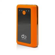Digital2 D2 Portable USB Battery 8400 mAh with built in LED flashlight and Dual Charging Capability - Orange (EP-8400B_OR)