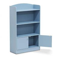 Magic Cube Unit Bookshelf for Kids, 3 Tiers, Premium Quality, Light Blue Color, Durable & High Resistant Construction, Solid Wood, Stylish & Modern Design, Storage, Easy Assembly & E-Boo