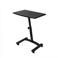 Seville Classics OFF65854 Mobile Laptop Computer Desk Cart Height-Adjustable from 20.5 to 33, Black, Slim