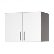 MyEasyShopping White Wall Cabinet with 2 Doors and Adjustable Shelf Cabinet Wall Adjustable Shelf Storage Bathroom
