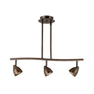Cal Lighting SL-954-3-RUMBS Track Lighting with Mesh Brushed Steel Shades, Rust Finish