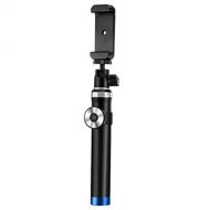 Toogoo TOOGOO Luxury Bluetooth Wireless Selfie Stick Handheld Brushed Metal Monopod Shutter Extendable for iPhone iOSAndroid(Black)