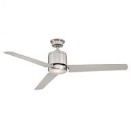 Home Decorators Collection Railey 60 in. Brushed Nickel LED Ceiling Fan W/ Remote