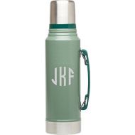Personalized Stanley Classic Vacuum Hammertone Green 1.1QT Bottle with Free Monogram
