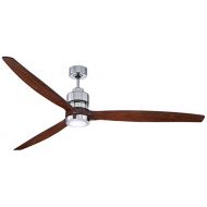Craftmade K11258 Sonnet Ceiling Fan with Sonnet Walnut Blades and Integrated LED Light Kit, 70, Chrome