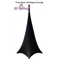 Black Tripod Stand Cover by EE Lighting - Skrim 360 Coverage - Tripod Skrim - Black Spandex - Completely Wrap your Tripod - FREE TRAVEL BAG