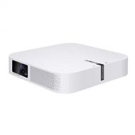 Gai Hua Home Projector Smart Wireless Home HD WiFi Home 3D No Screen Projector Conference Office Home Theater Outdoor Projection (Color : White, Size : 19.319.34.8cm)