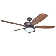 Harbor Breeze Bayou Creek 56-in Oil Rubbed Bronze Downrod or Close Mount Indoor Residential Ceiling Fan with Light Kit and Remote