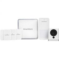 ISmartAlarm iSmartAlarm Premier Home Security Package | Wireless DIY No Fee IFTTT & Alexa Compatible iOS & Android App with HD camera included | iSA9, White