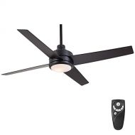 Home Decorators Collection Mercer 52 in. Indoor Matte Black Ceiling Fan with Light Kit and Remote Control