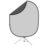 Savage Dark GrayLight Gray Collapsible Backdrop, 5 W x 6 H w 8 Aluminum Stand