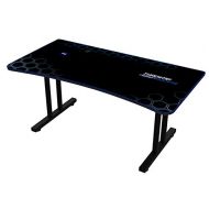 Turismo Racing Gaming Desk - Stazzione Extra-Wide Smart Gaming Desk with Built-in Phone Charger and USB Ports + Integrated Mouse Pad - Blue