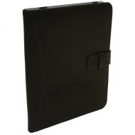 Piel Leather Ipad Case with Tab Closure, Black, One Size
