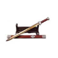 Dragon China Sword,Emperor Qin Sword,High Manganese Steel red Blade,Rosewood Scabbard,Silver Alloy Fitting