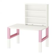 Ikea Desk with shelf unit, white, pink 8204.82629.3038