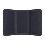 AUKEY 21W Solar Charger with Foldable SunPower Solar Panels & Dual USB Ports Compatible iPhone iPad Samsung and More