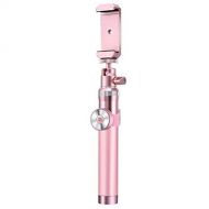 Toogoo TOOGOO Luxury Bluetooth Wireless Selfie Stick Handheld Brushed Metal Monopod Shutter Extendable for iPhone iOS/Android(Rose Gold)