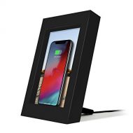 Twelve South Powerpic | Picture Frame Stand with Integrated 10W Qi Charger for iPhone/Wireless Charging Smartphones (Black)