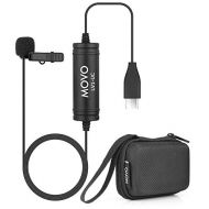 Movo LV1-UC Digital Lavalier Omnidirectional Clip-on Microphone with USB Type-C Connector Compatible with iPad Pro, Samsung Galaxy, LG, HTC Google Pixel, Google Nexus, Other USB-C