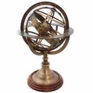 Shaheera.nautical EcWorld Enterprises 7764323 Engraved Brass Tabletop Armillary Nautical Sphere Globe