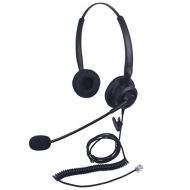 Audicom H201STAC Corded Office Telephone RJ Headset with flexible Noise Canceling Mic for Aastra Shoretel Cisco E20 Polycom 335 VVX400 Digium D40 D70 Altigen 500 720 Comdial & Star