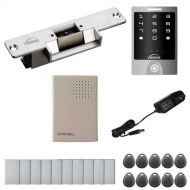 Visionis FPC-5348 One Door Access Control with Normaly Closed Electric Strike with VIS-3000 Outdoor Weather Proof Keypad/Reader Standalone No Software 2000 Users Kit