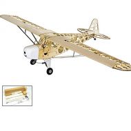 Hangar S14 RC Balsa Wood EP & GP 1.8M Piper Cub J3 by DW Hobby Balsa Laser-Cutting Remote Control Aeroplane for Adults; RC Unassembled Flying Model for Fun; (S1401)