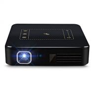 SODIAL Android 7.1 Pocket Mini Projector D13 4K Smart TouchPad Pico DLP Portable LED WiFi Bluetooth 8000mAh Battery Home Theater(US Plug)