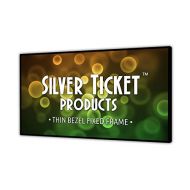 Silver Ticket Prdocuts STT-169135 Silver Ticket Thin Bezel 16:9 Aspect Ratio 4K Ultra HD Ready HDTV (6 Piece Fixed Frame) Projector Screen (16:9, 135, White Material)