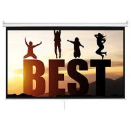 Furniture FurniTure Projector Screen 100 16:9 Manual Projector Screen Pull Down Projector Screen Home Theater Projection Screen Anti-Crease 160° Viewing Angle Support Home Theater Outdoor In