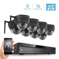 Amcrest 16CH 4MP Security Camera System, (8) x 4-Megapixel IP67 Weatherproof Dome WiFi IP Cameras, 3.6mm Angle Lens, Hard Drive Not Included, 98ft Night Vision (Black)