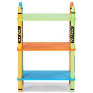 Globe House Products GHP 19x9.5x28.5 MDF Smooth & Round Corner Colorful Kids 3-Tiers Open Bookshelf