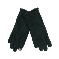 ISOTONER Isotoner Smart Touch Womens Black Brushed Mircofiber Tech Gloves Smartouch