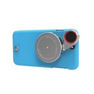Ztylus iPhone 6s Plus  6 Plus Lite Series Camera Kit w 4-in-1 Lens Attachment (Premium Textured Leather Finish Style) (Blue)