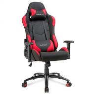 Modern Luxe Reclining Fabric Racing Office Chair Computer Gaming Chair (Red)