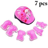 Outgeek 7PCS Protective Gear Set Including Helmet Elbow Supports Knee Pads Hand Guards for Children