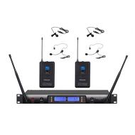 GTD Audio 2x100 Selectable Channel UHF Wireless Lavalier/lapel/Headset Microphone Mic System 622 (2 Lavalier Mics)