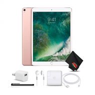 Apple iPad Pro 10.5 Inch Tablet (512GB, Wi-Fi + Cellular, Rose Gold) MPMH2LL/A - iPad Bundle with 2 USB Adapters + White Corded Earbuds + More