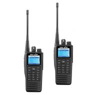 ContalkeTech DM300 DMR Digital 2 Way Radio UHF400-470MHz with Color LCD Display VOX Message+ Programming Cable (2 Packs)