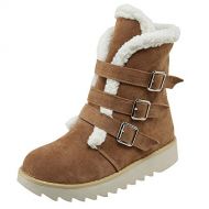 Respctful ♪☆ Womens Fashion Maiden Snow Boot Round Toe Booties Solid Flat Boots Warm Ankle Boots for Winter
